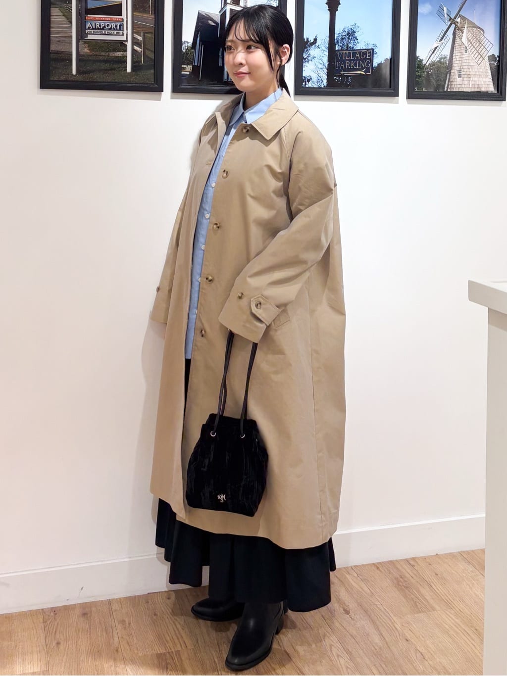 Ririkaさんの「Dessin｜【ユニセックス】シャンブレートレンチコート」を使ったコーディネート