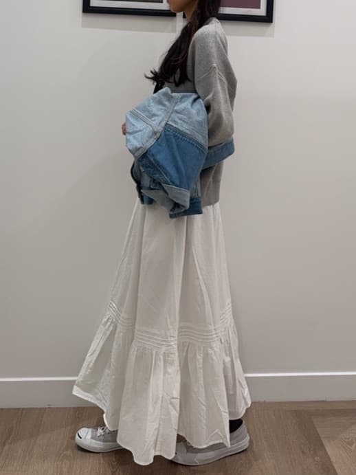 NOZOMIさんの「Dessin｜【ウエストゴム/洗える】コットンフレアスカート」を使ったコーディネート