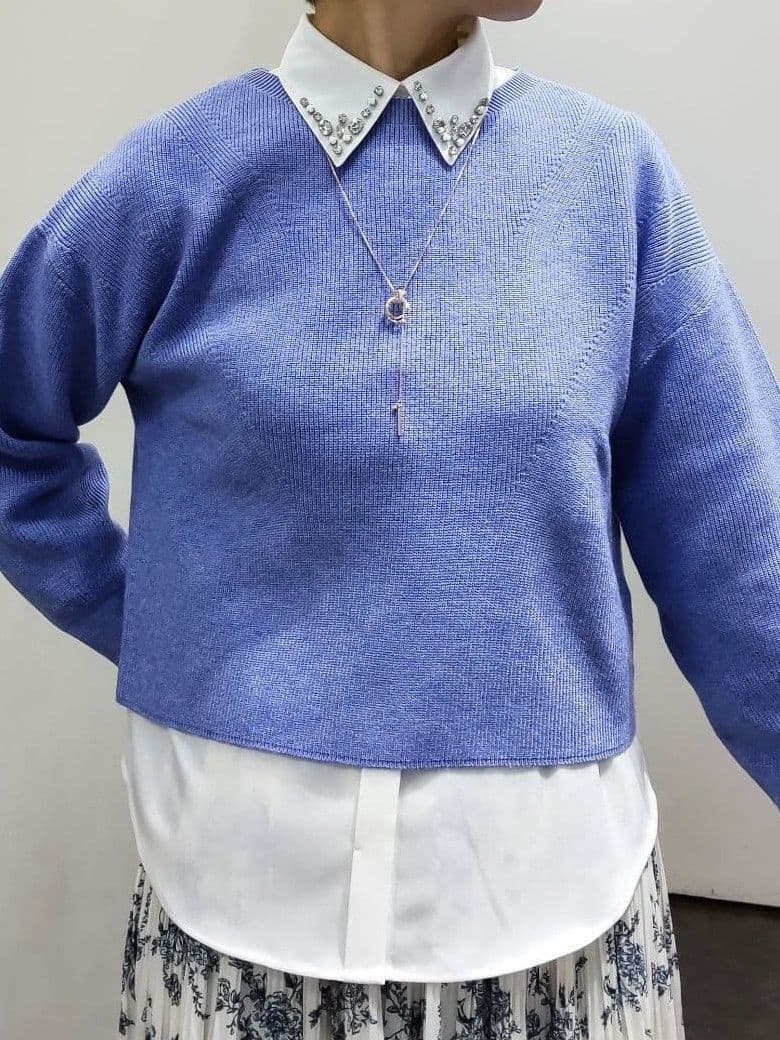 やまちゃんさんの「grove｜ビジューカラー とろみシャツ」を使ったコーディネート