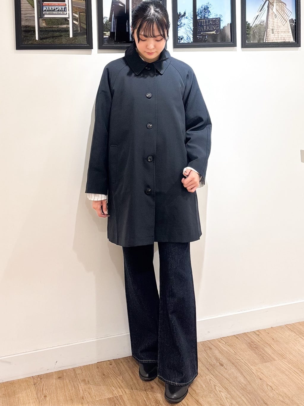 Ririkaさんの「Dessin｜【花粉ガード/撥水加工/洗える】ステンカラースプリングコート」を使ったコーディネート