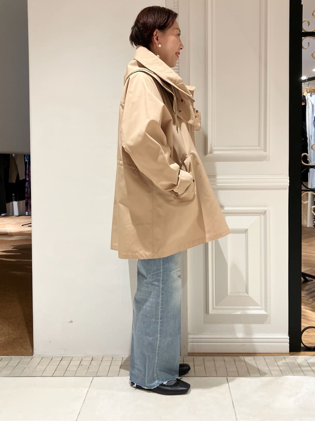 TAJIさんの「DRESSTERIOR｜◆ウォッシャブルコットンカシミヤプルオーバーニット」を使ったコーディネート