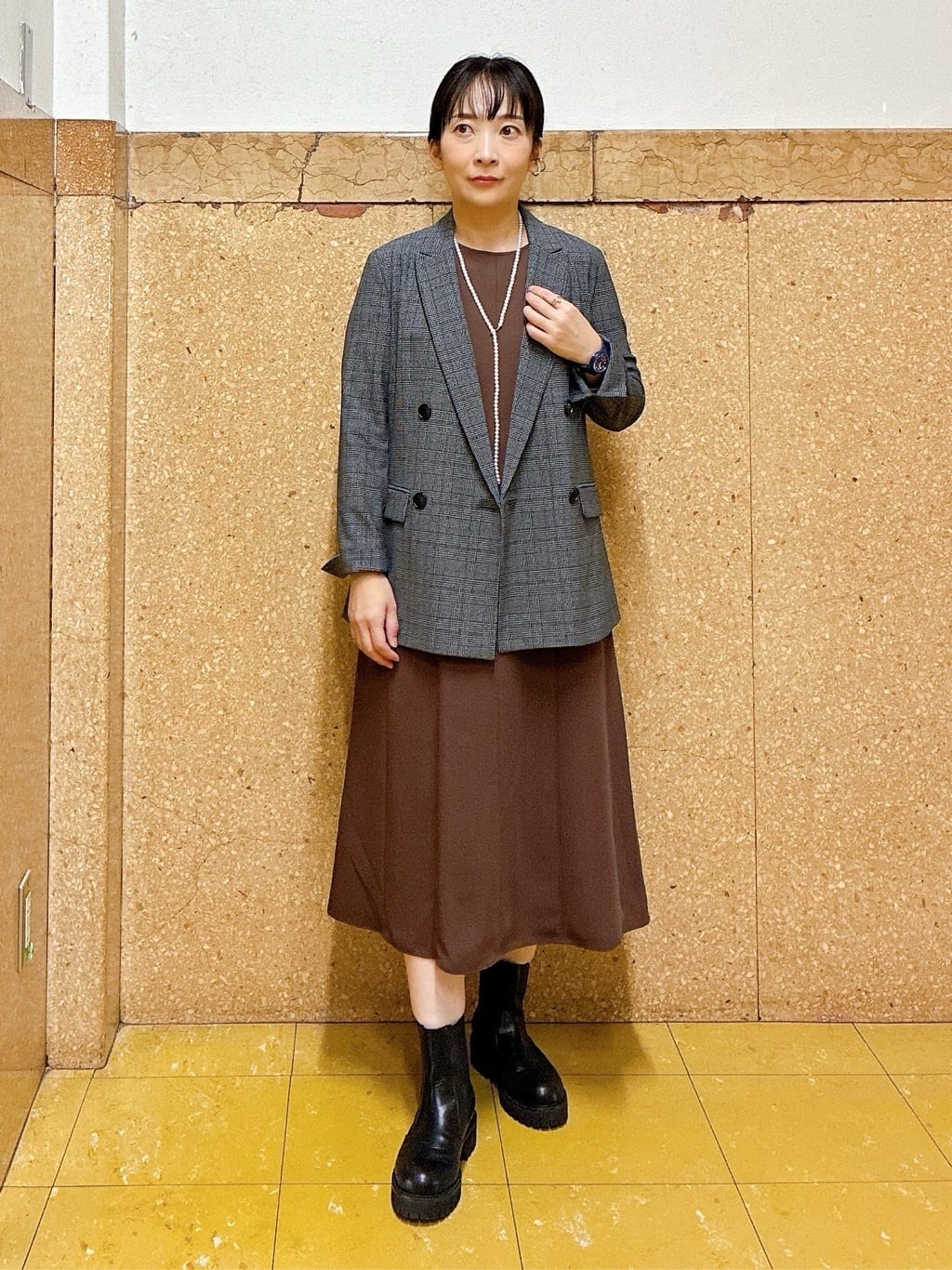 hattoriさんの「INDIVI｜【洗える／UVケア】ジョーゼットフレアワンピース」を使ったコーディネート