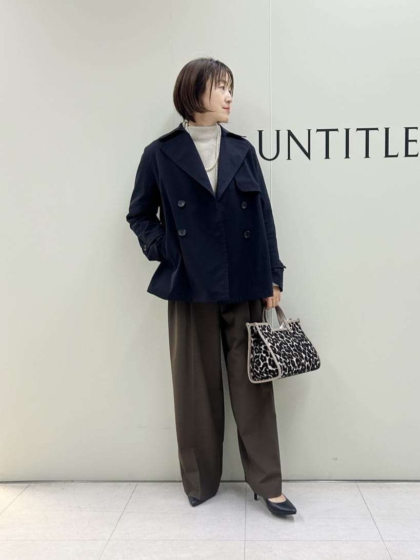 Mikiさんの「UNTITLED｜【定番人気/はっ水/洗える】タスランショートトレンチコート」を使ったコーディネート