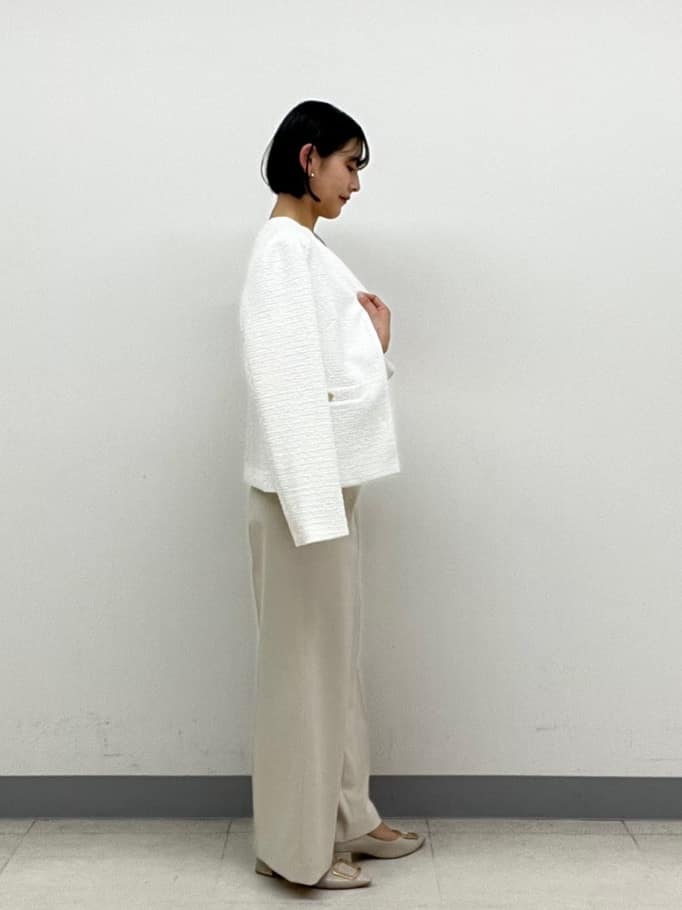 hinanoさんの「INDIVI｜【セレモニー／洗える】ミックスツイードライトジャケット」を使ったコーディネート