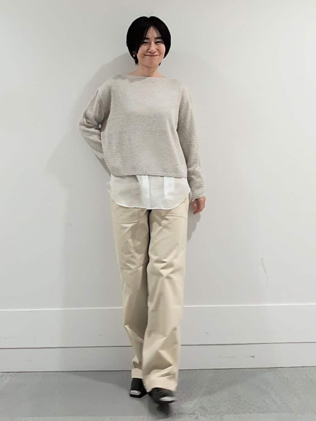 ミズタさんの「UNTITLED｜◆【洗える/光沢感】ファンシーヤーンニット」を使ったコーディネート