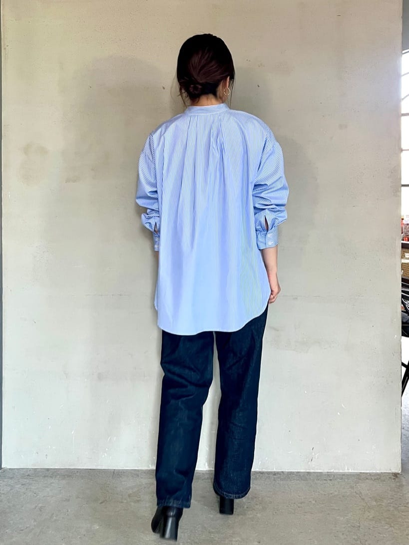 saoriさんの「【手洗い可】2wayストライプブラウス」を使ったコーディネート