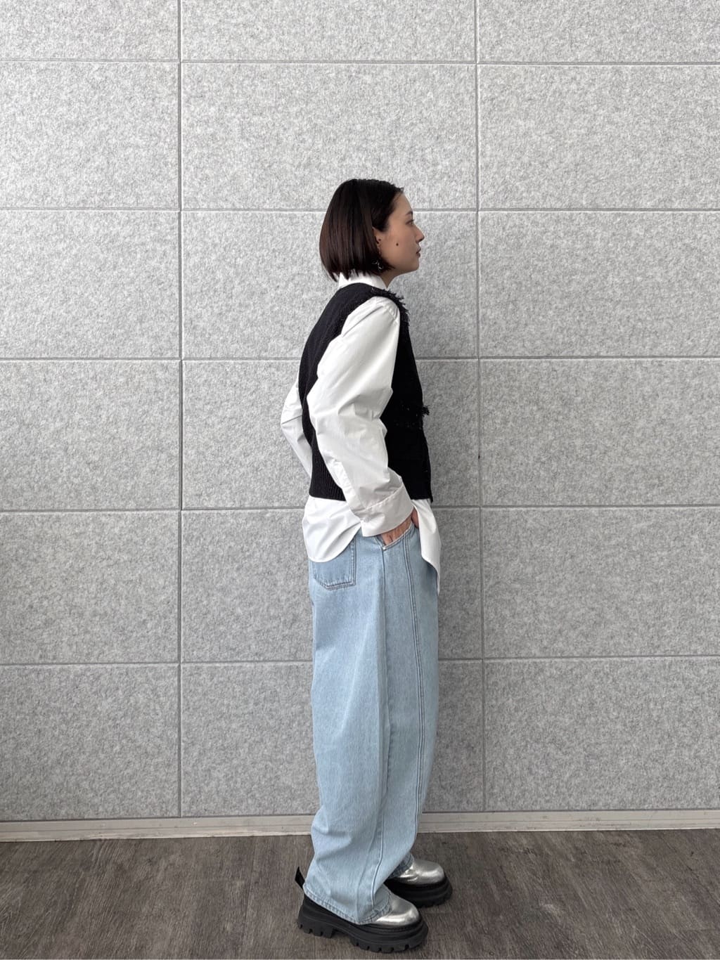 ayanoさんの「INDIVI｜Timeless｜ビッグポケットフォルムシャツ【接触冷感】」を使ったコーディネート