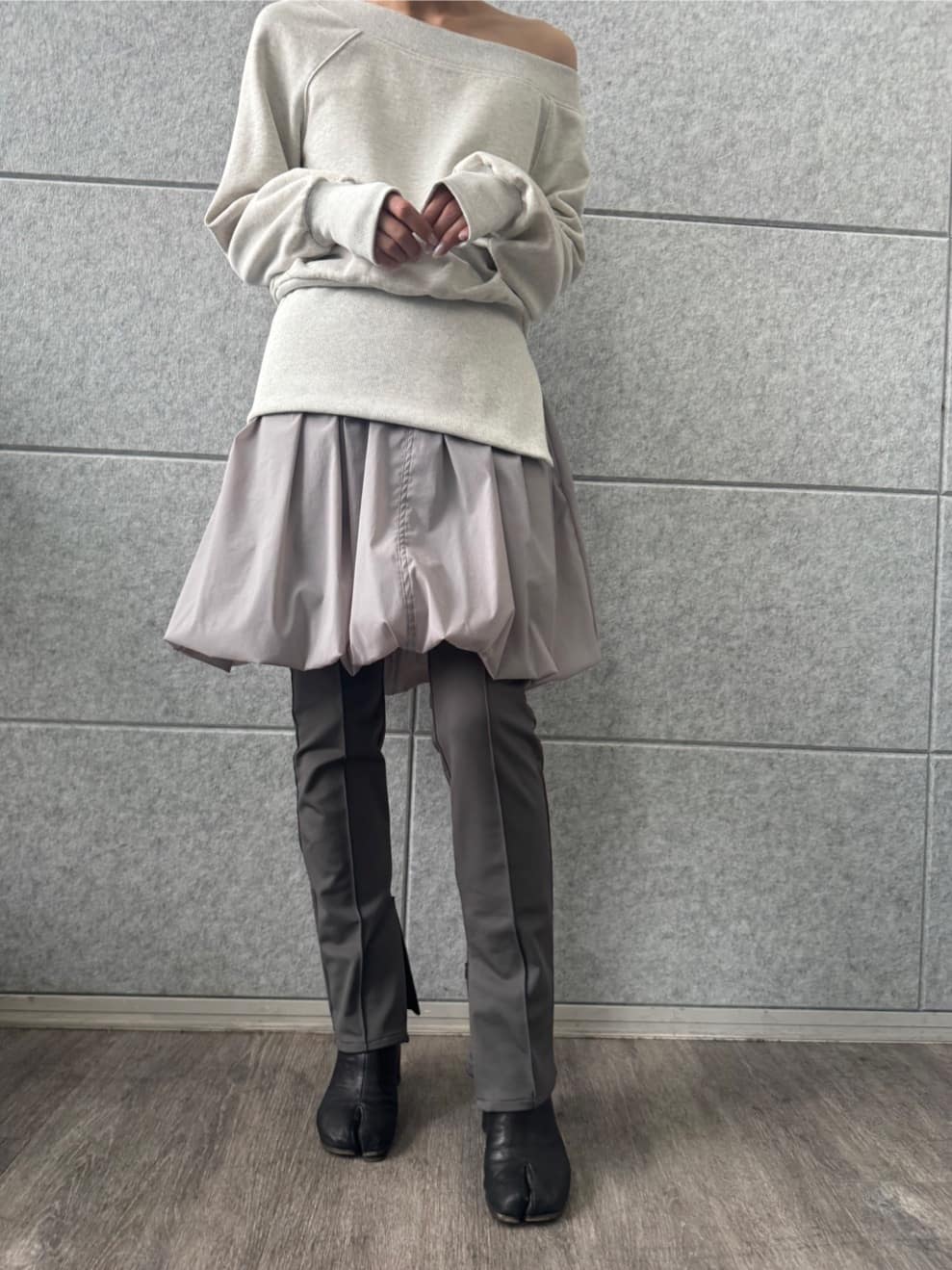 designer yukaさんの「CODE A｜balloon easy skirt」を使ったコーディネート