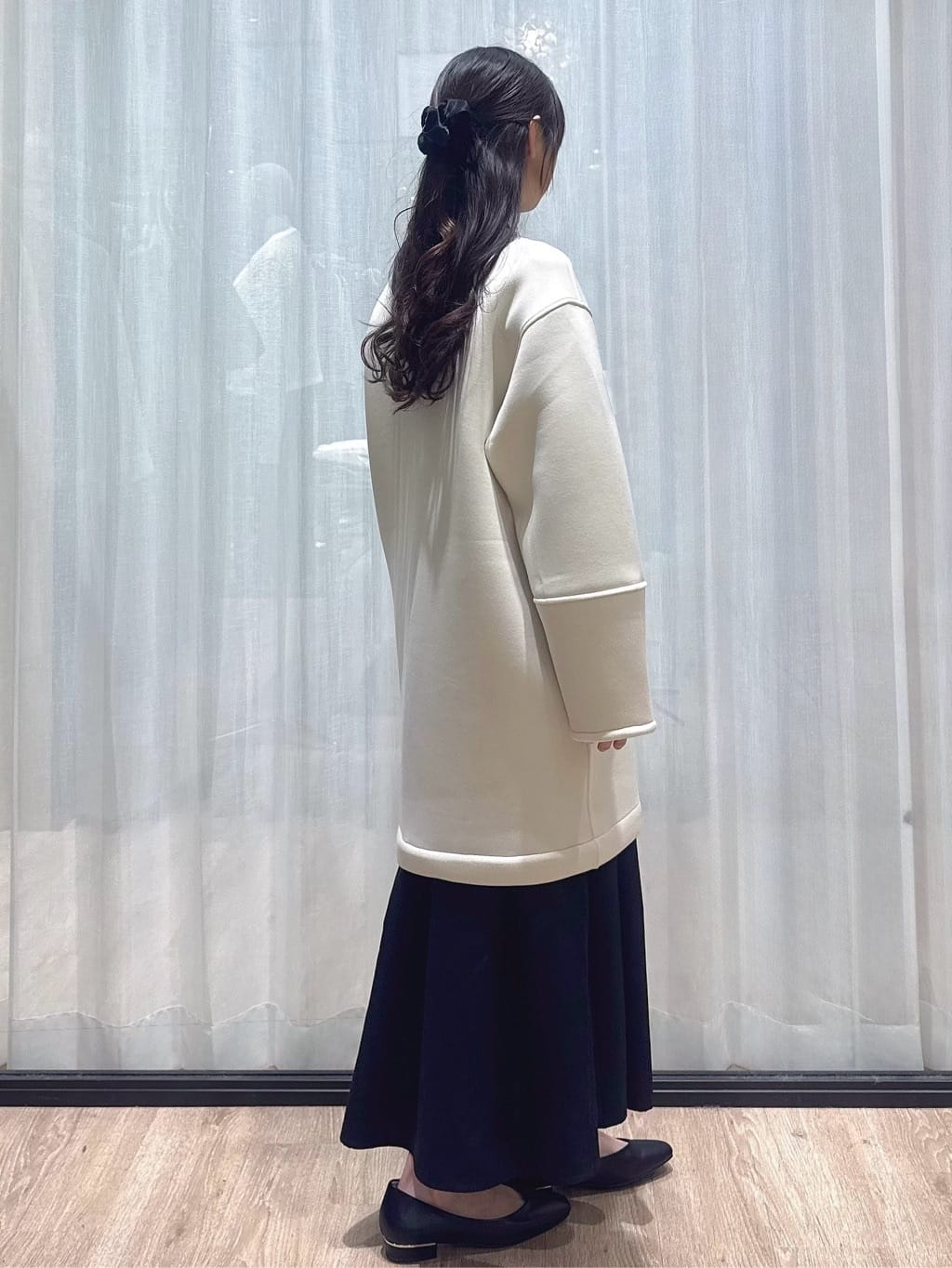 ぞうげさんの「OPAQUE.CLIP｜リバーシブル配色ノーカラーコート【洗濯機OK】」を使ったコーディネート