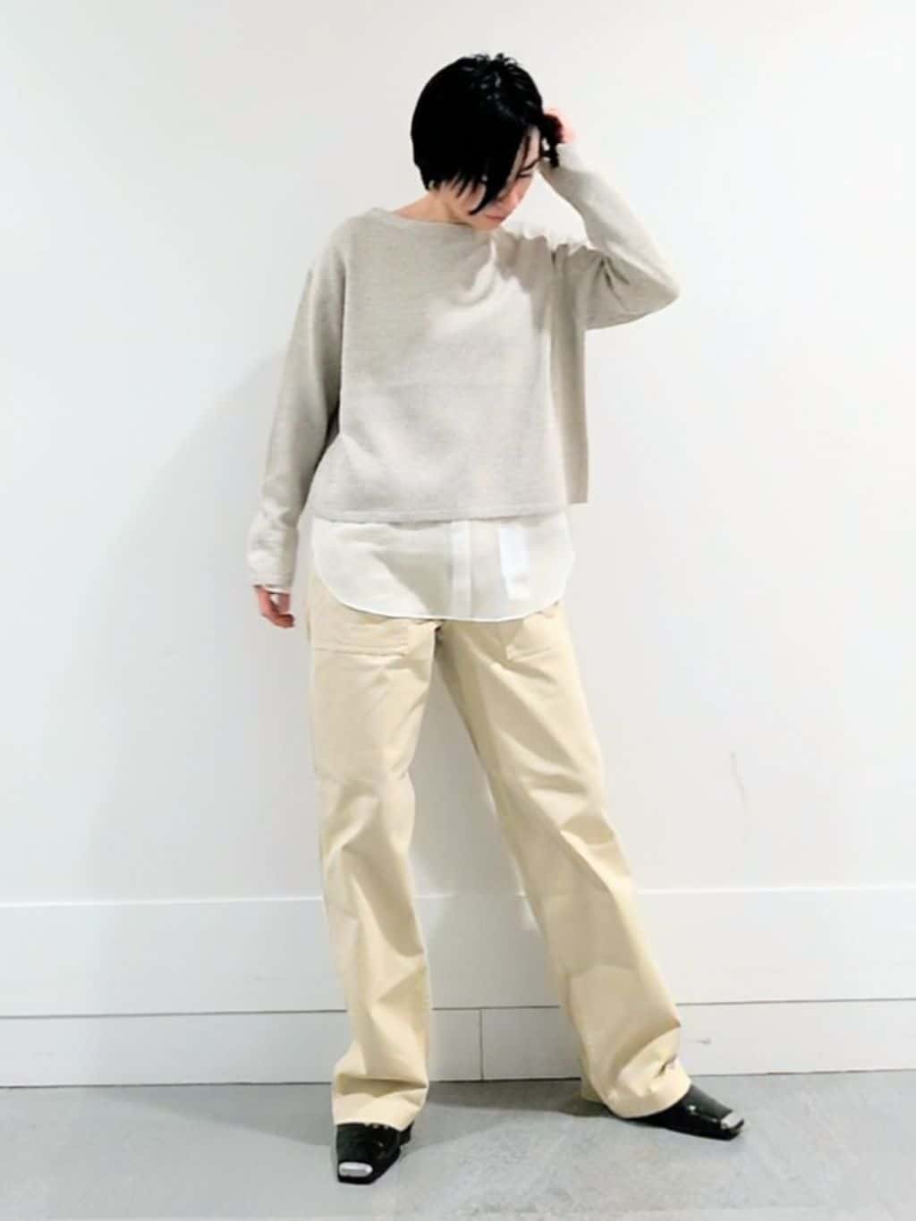 ミズタさんの「UNTITLED｜◆【洗える/光沢感】ファンシーヤーンニット」を使ったコーディネート