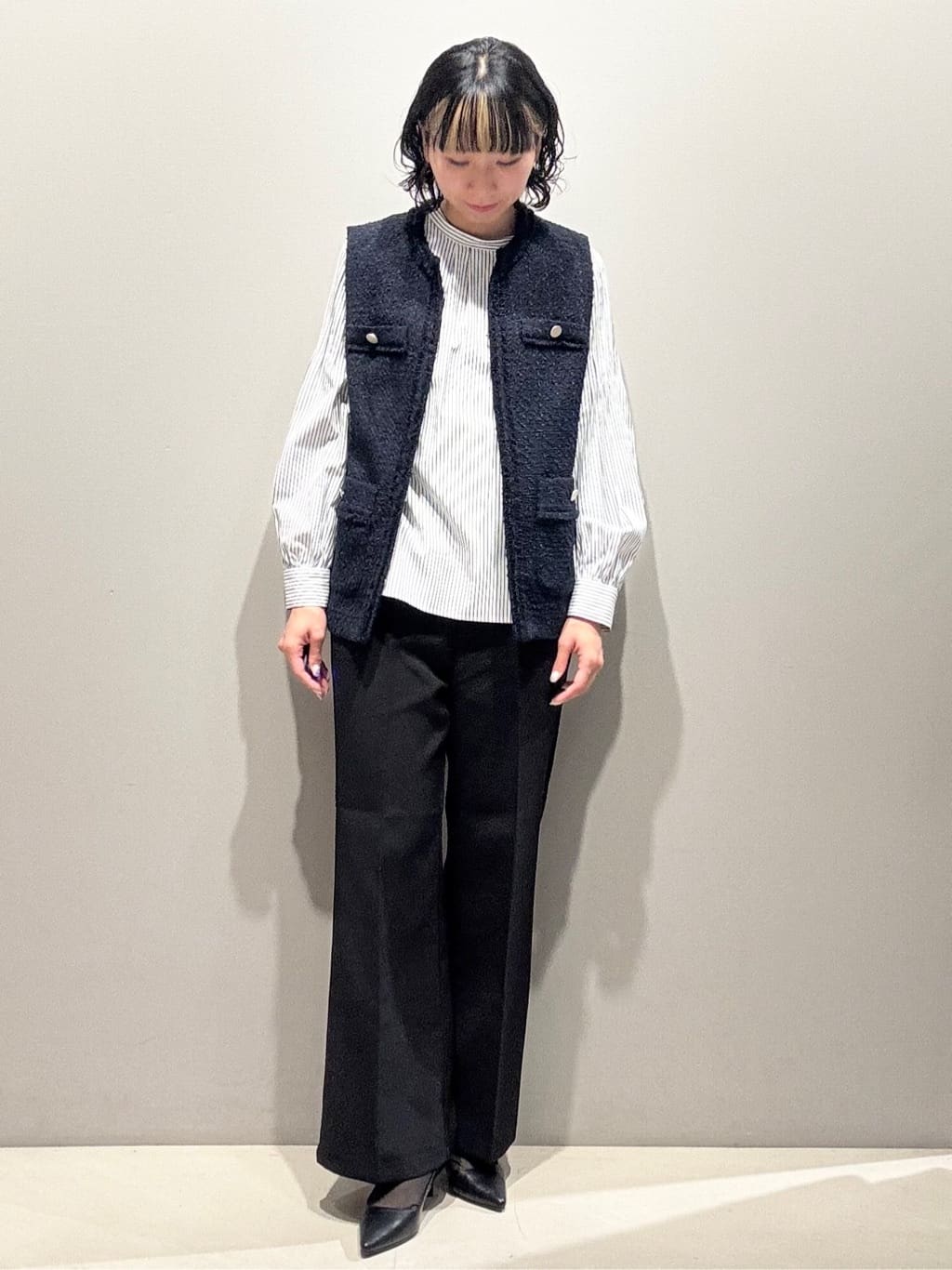 naoさんの「OPAQUE.CLIP｜《通勤対応》ツイードジレ【洗える】」を使ったコーディネート