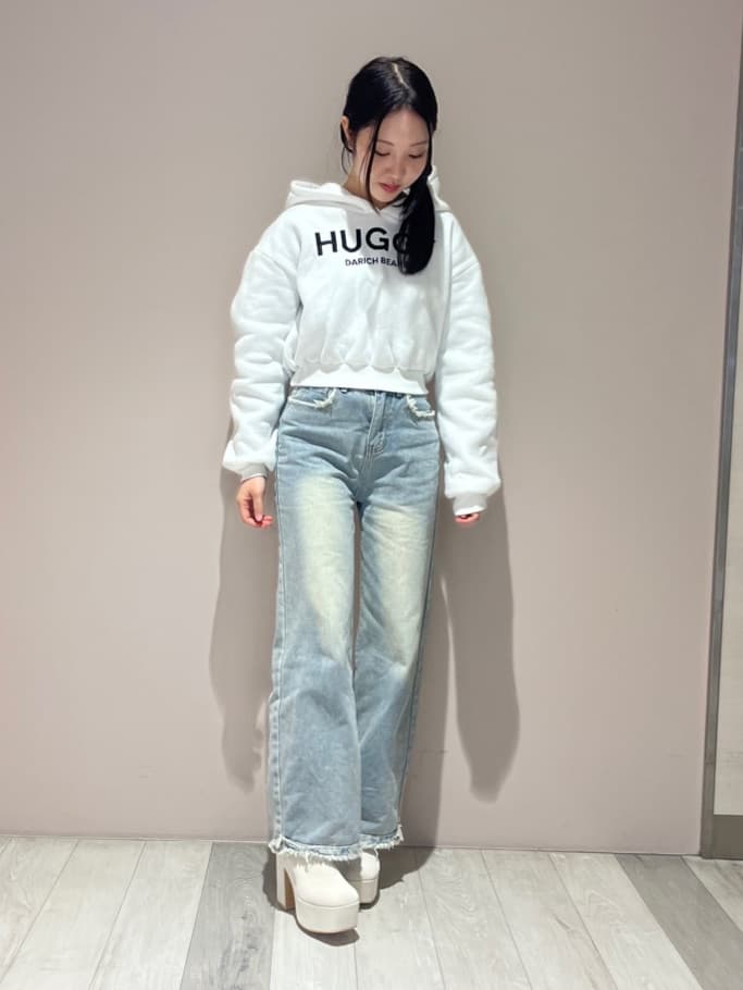 kaaさんの「ESPERANZA｜【ラク盛り/約12cm】ラク盛り厚底ショートブーツ」を使ったコーディネート