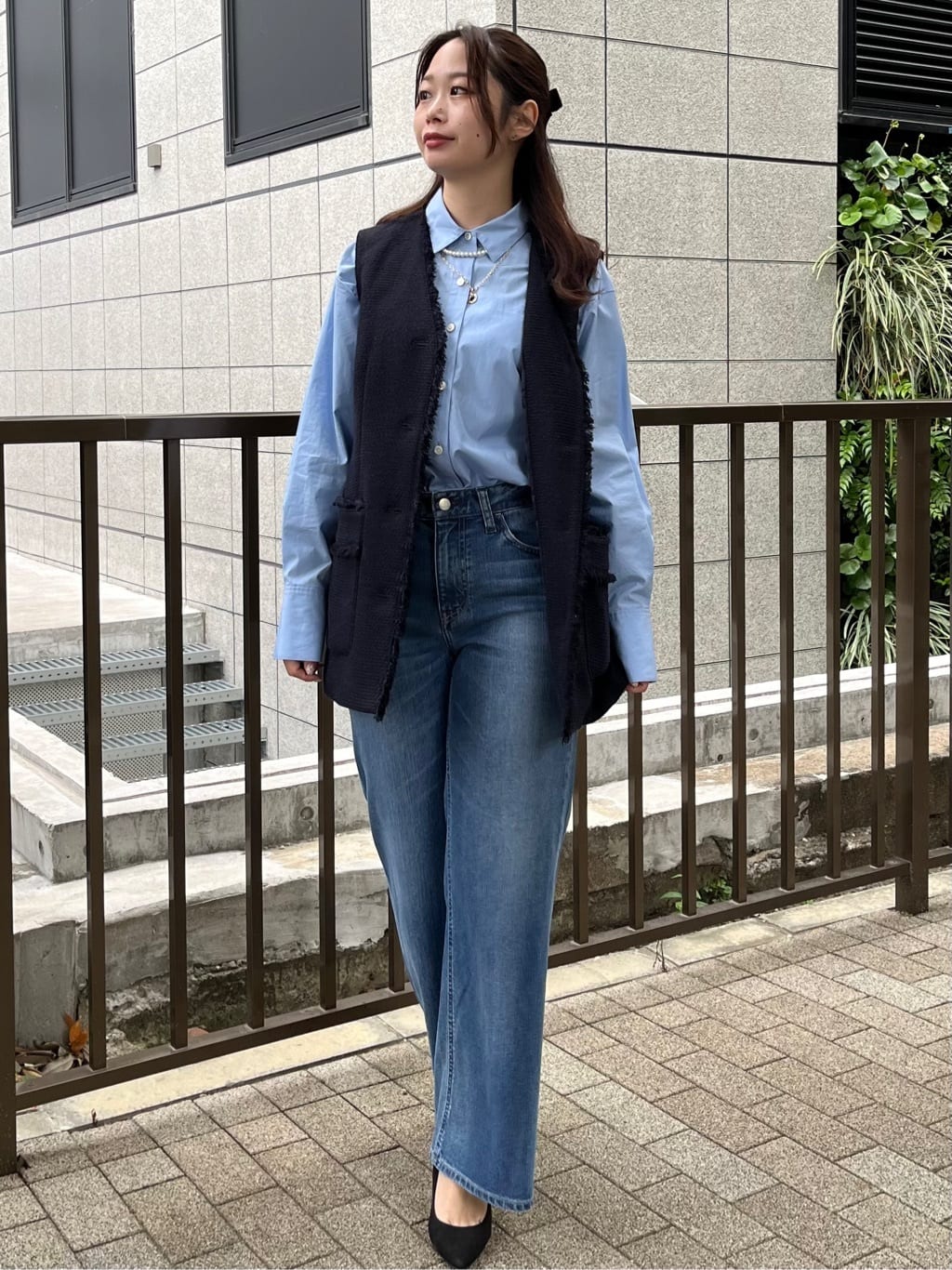 Saekoさんの「UNTITLED｜【オンオフ使える】スラブツイード ジレ」を使ったコーディネート