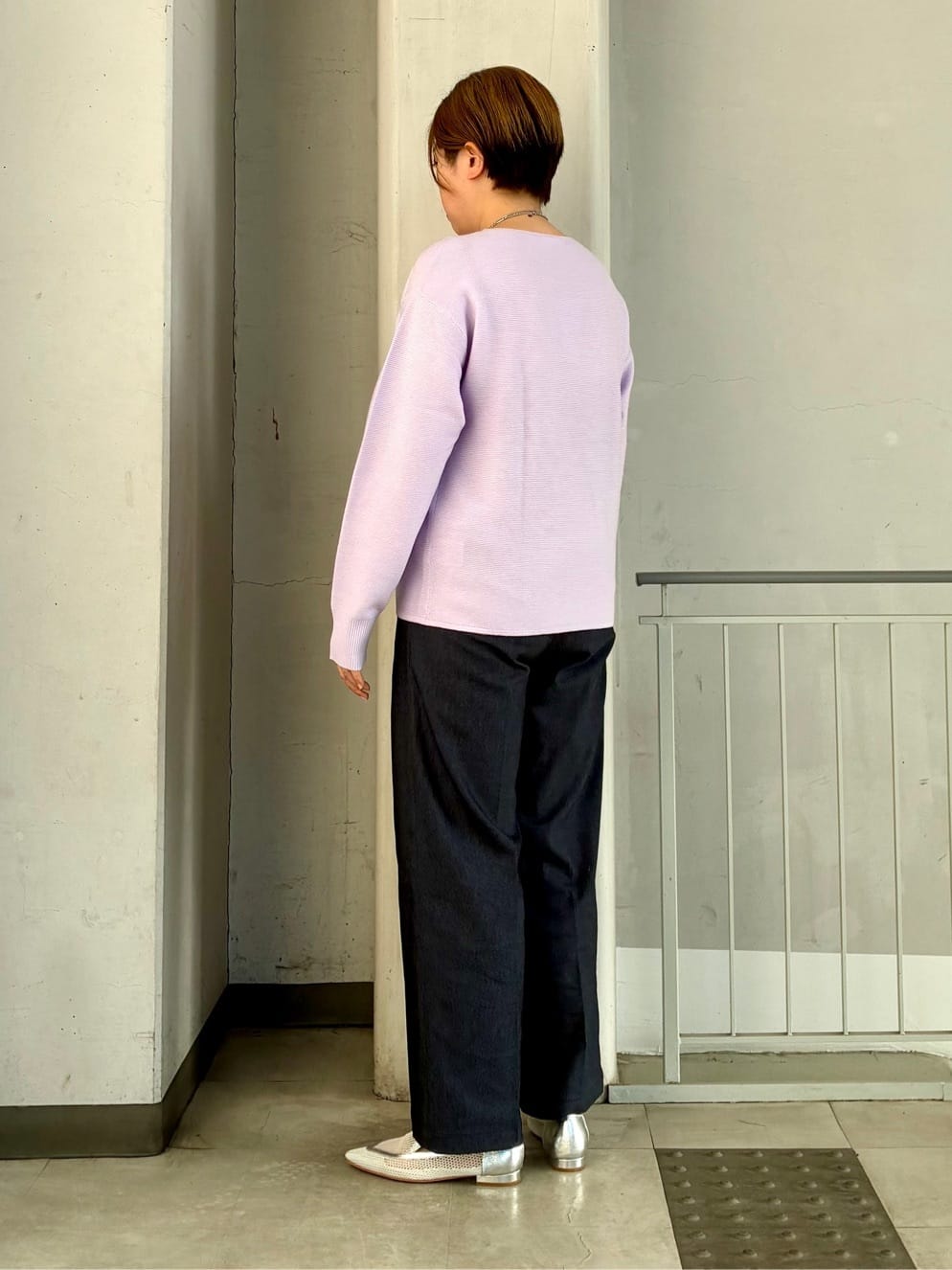 aiさんの「THE SHOP TK｜【S-XLサイズ/選べる6色】どこから見ても美しい ガーターニット/洗濯機OK」を使ったコーディネート