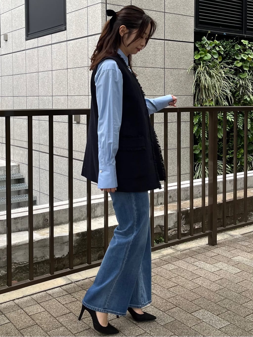Saekoさんの「UNTITLED｜【オンオフ使える】スラブツイード ジレ」を使ったコーディネート