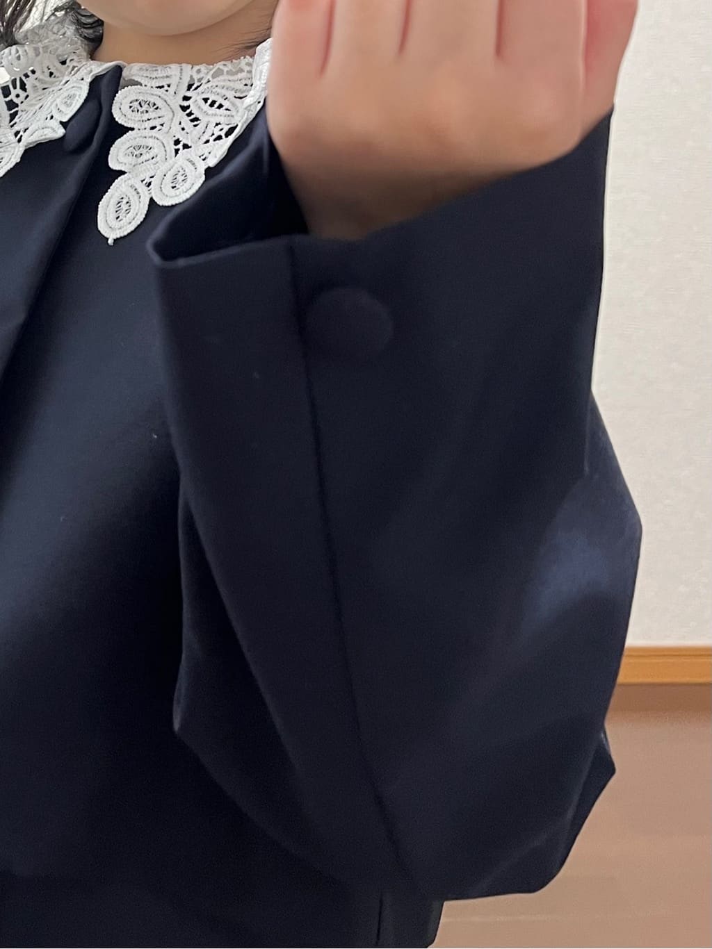 canaさんの「Dessin｜【2点セット/セレモニー】レースカラーブラウスセットアップワンピース」を使ったコーディネート