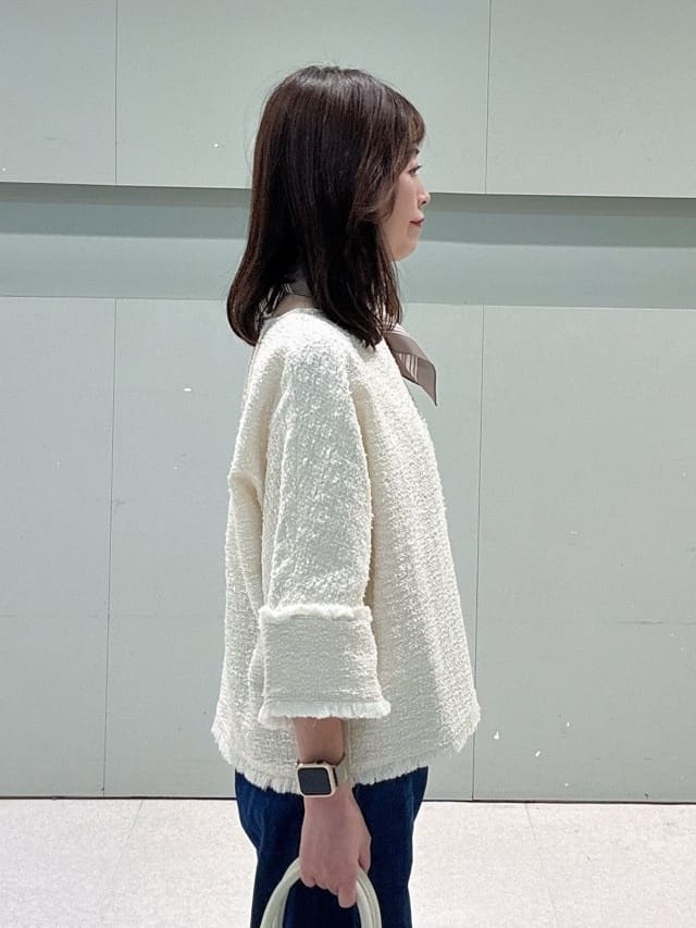 makiさんの「UNTITLED｜【定番人気/はっ水/洗える】タスランショートトレンチコート」を使ったコーディネート
