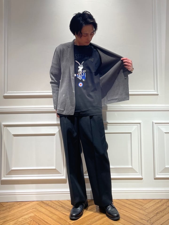 橋本さんの「DRESSTERIOR｜【ウォッシャブル】スプリング ニットジャケット」を使ったコーディネート