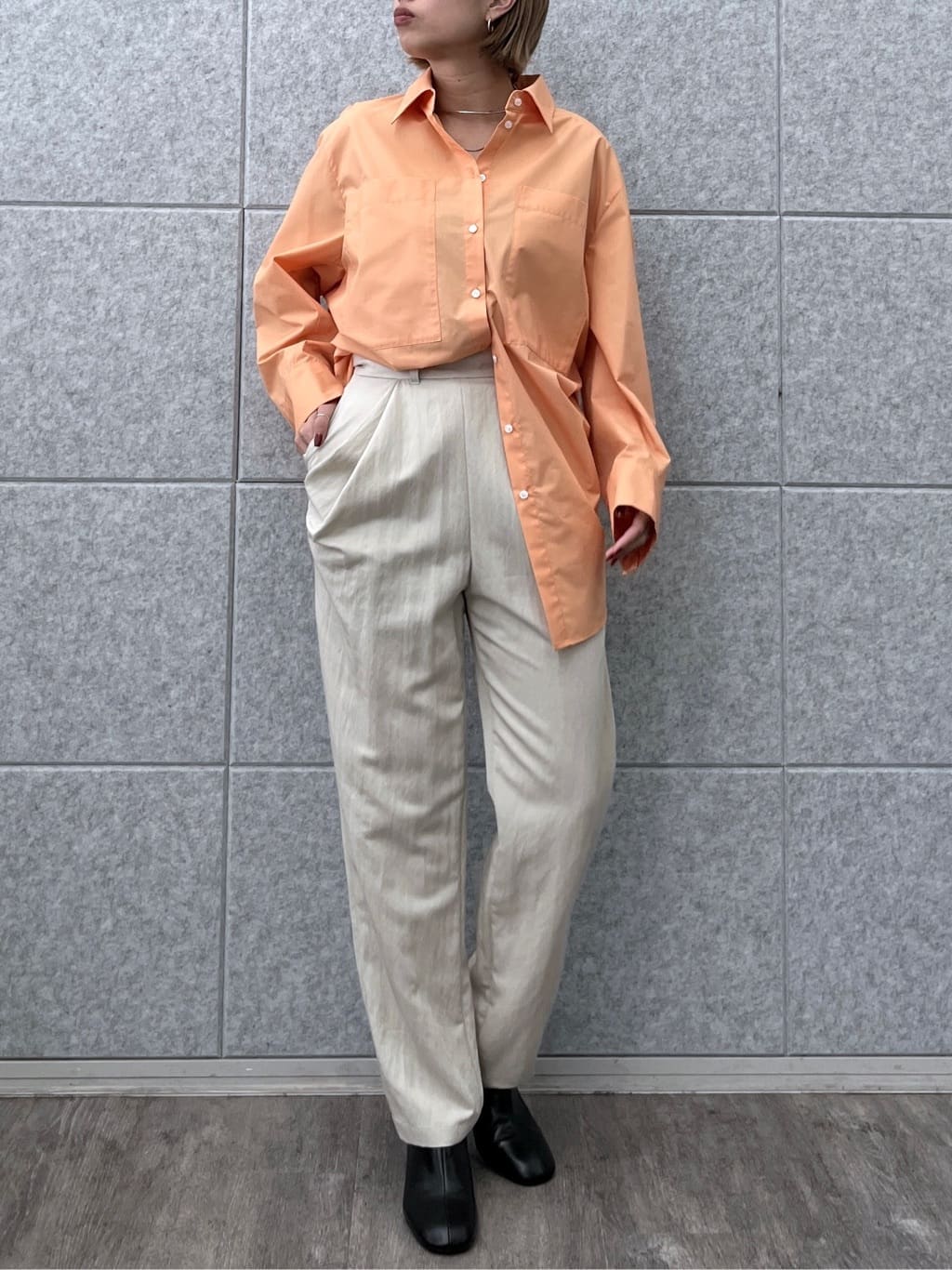 Harukaさんの「INDIVI｜Timeless｜ビッグポケットフォルムシャツ【接触冷感】」を使ったコーディネート