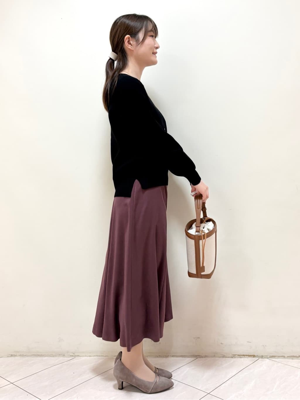 mikiさんの「Reflect｜【選べる6色／長く着られる◎】ボートネックニット」を使ったコーディネート