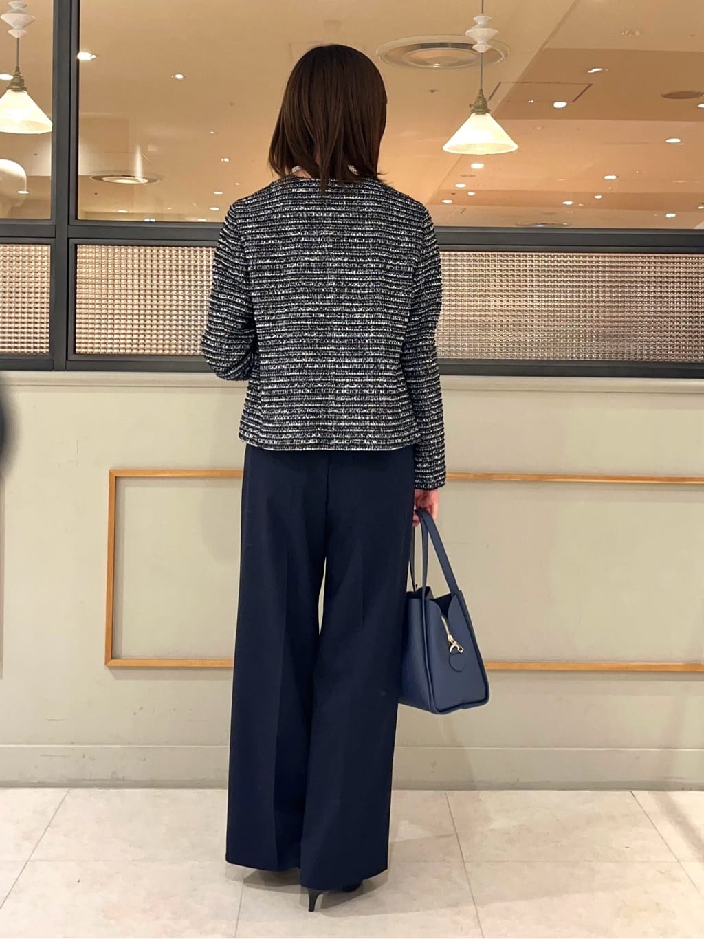 kumiさんの「INDIVI｜【洗える／透けにくい】ダイヤ柄プリントブラウス」を使ったコーディネート
