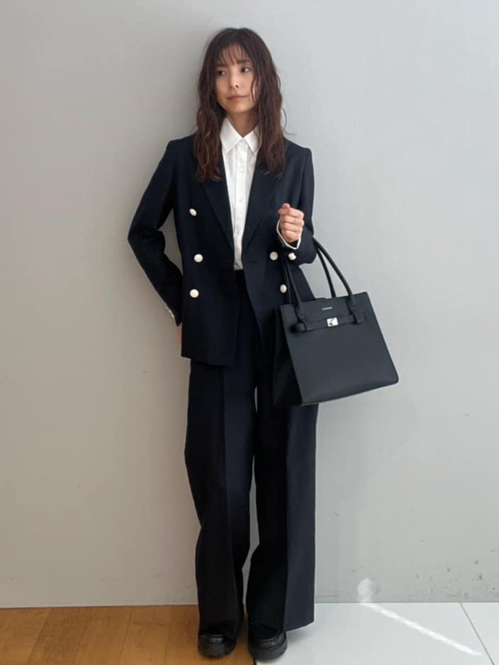 misaさんの「DRESSTERIOR｜【セットアップ可】リネンブレンドダブルブレストジャケット」を使ったコーディネート