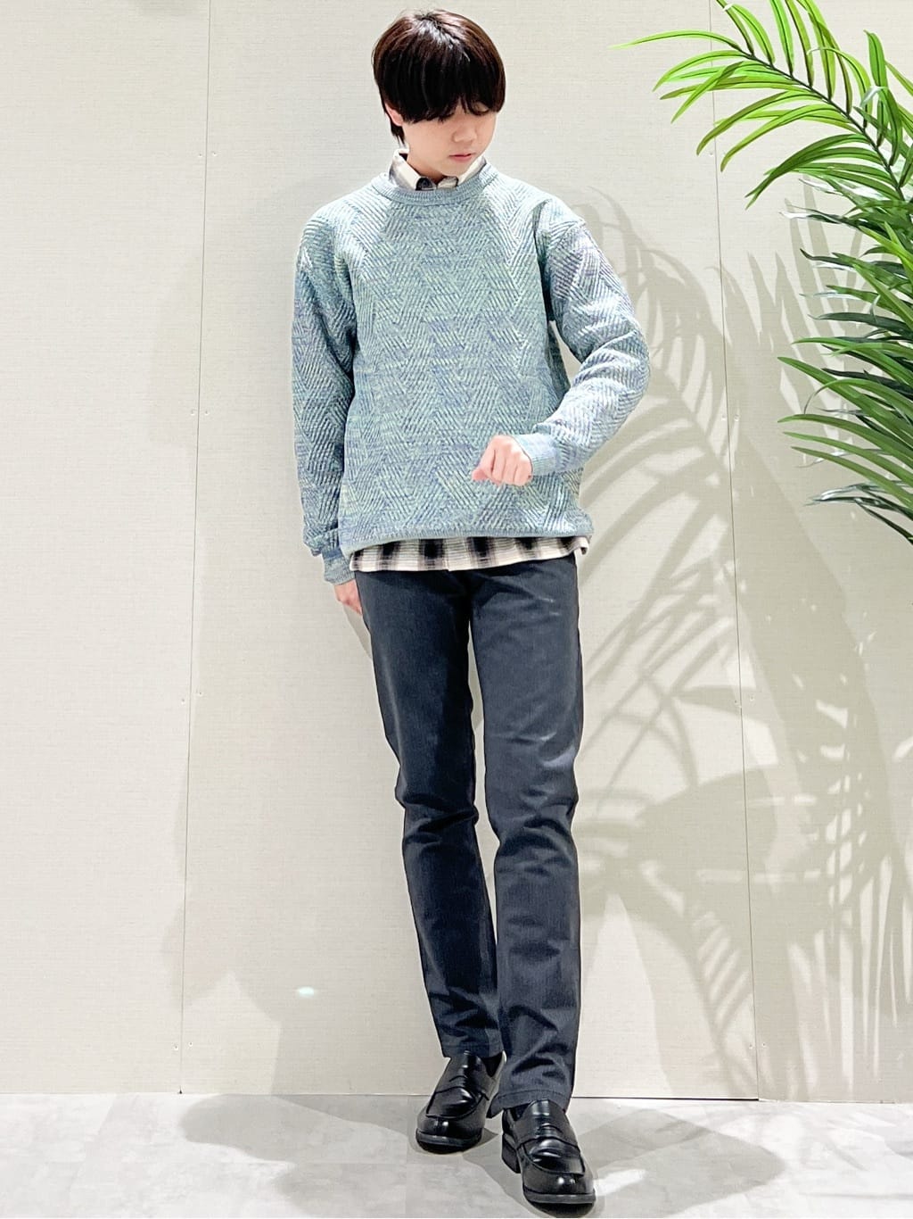 SHI-MAさんの「THE SHOP TK｜【頑張りすぎないオシャレ】ミックスヤーンニット　洗濯機OK／軽量」を使ったコーディネート