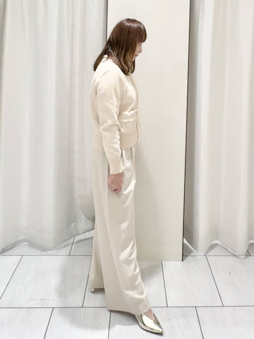 ʏᴜᴋɪᴋᴏさんの「UNTITLED｜【洗える/ウエスト後ろゴム】ウール混　タックワイドパンツ」を使ったコーディネート