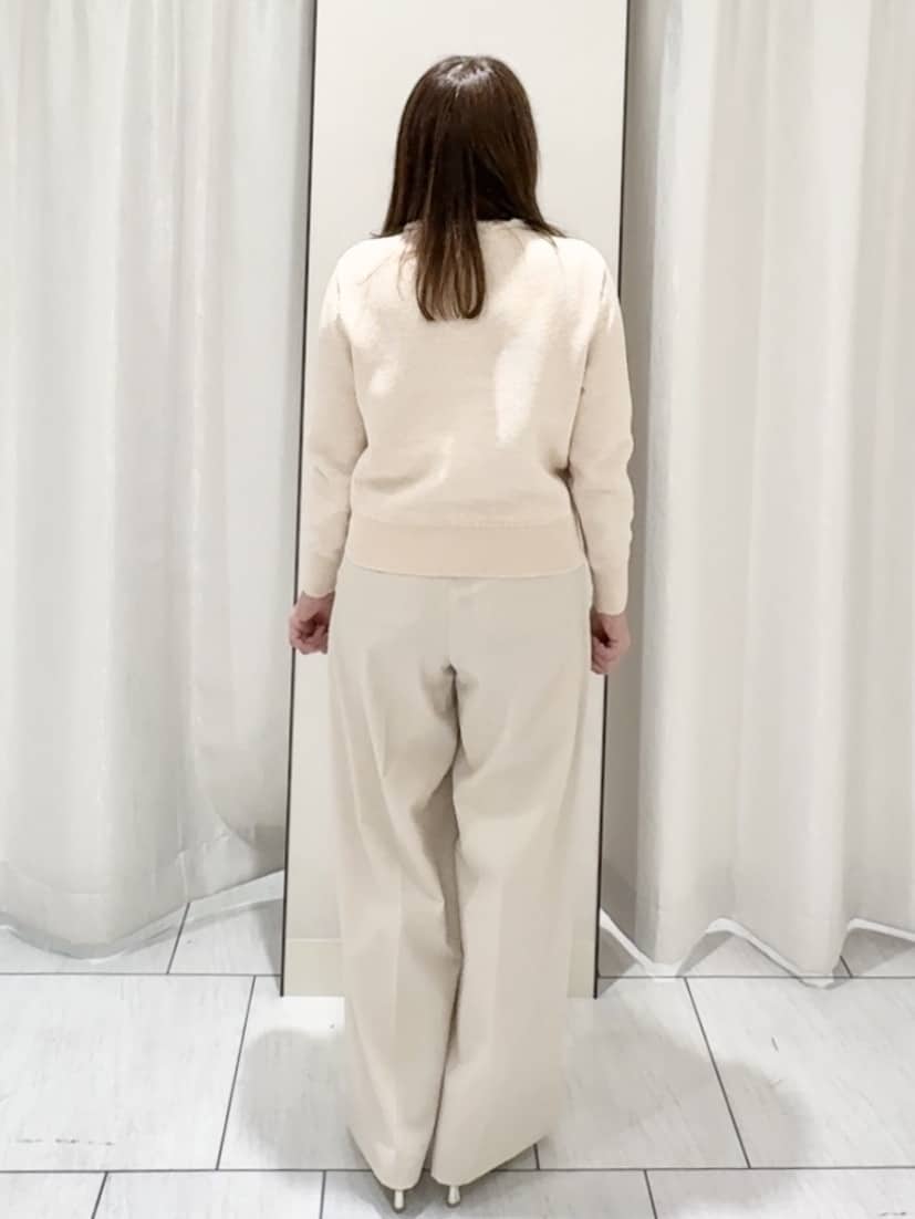 ʏᴜᴋɪᴋᴏさんの「UNTITLED｜【洗える/ウエスト後ろゴム】ウール混　タックワイドパンツ」を使ったコーディネート