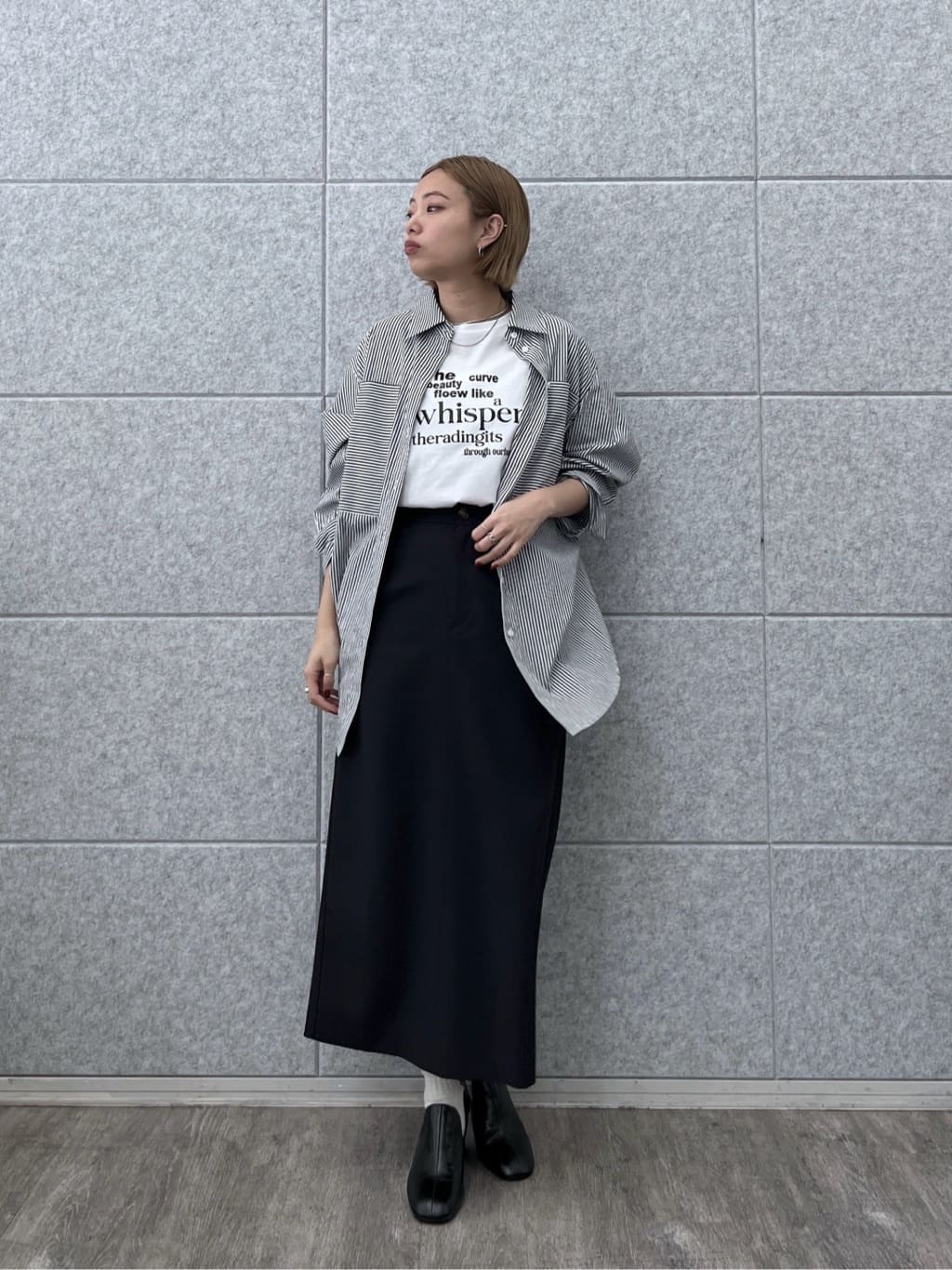 Harukaさんの「INDIVI｜Timeless｜ビッグポケットフォルムシャツ【接触冷感】」を使ったコーディネート