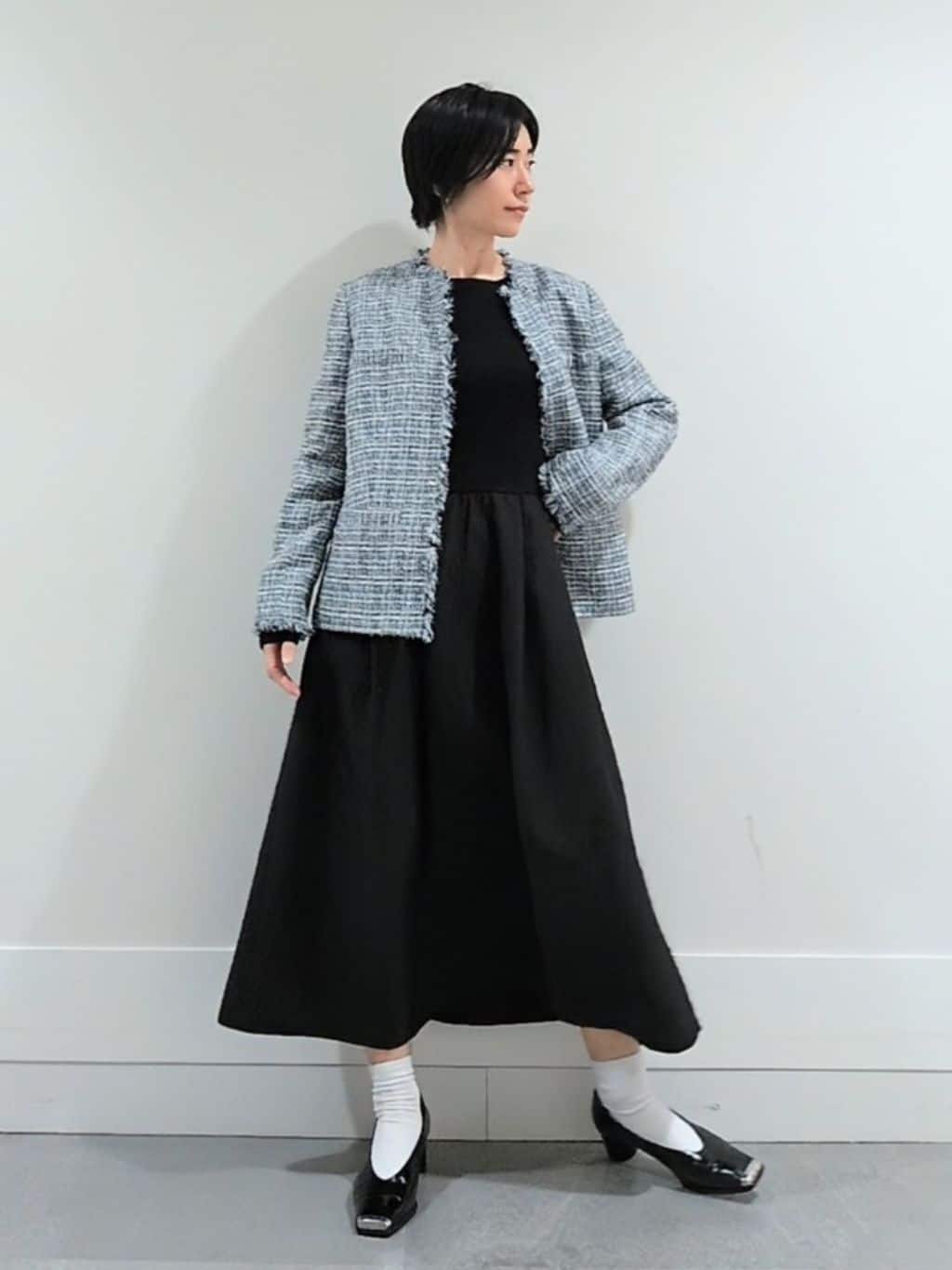 ミズタさんの「UNTITLED｜【仕事着/スーツ】ファンシーツイード ジャケット」を使ったコーディネート