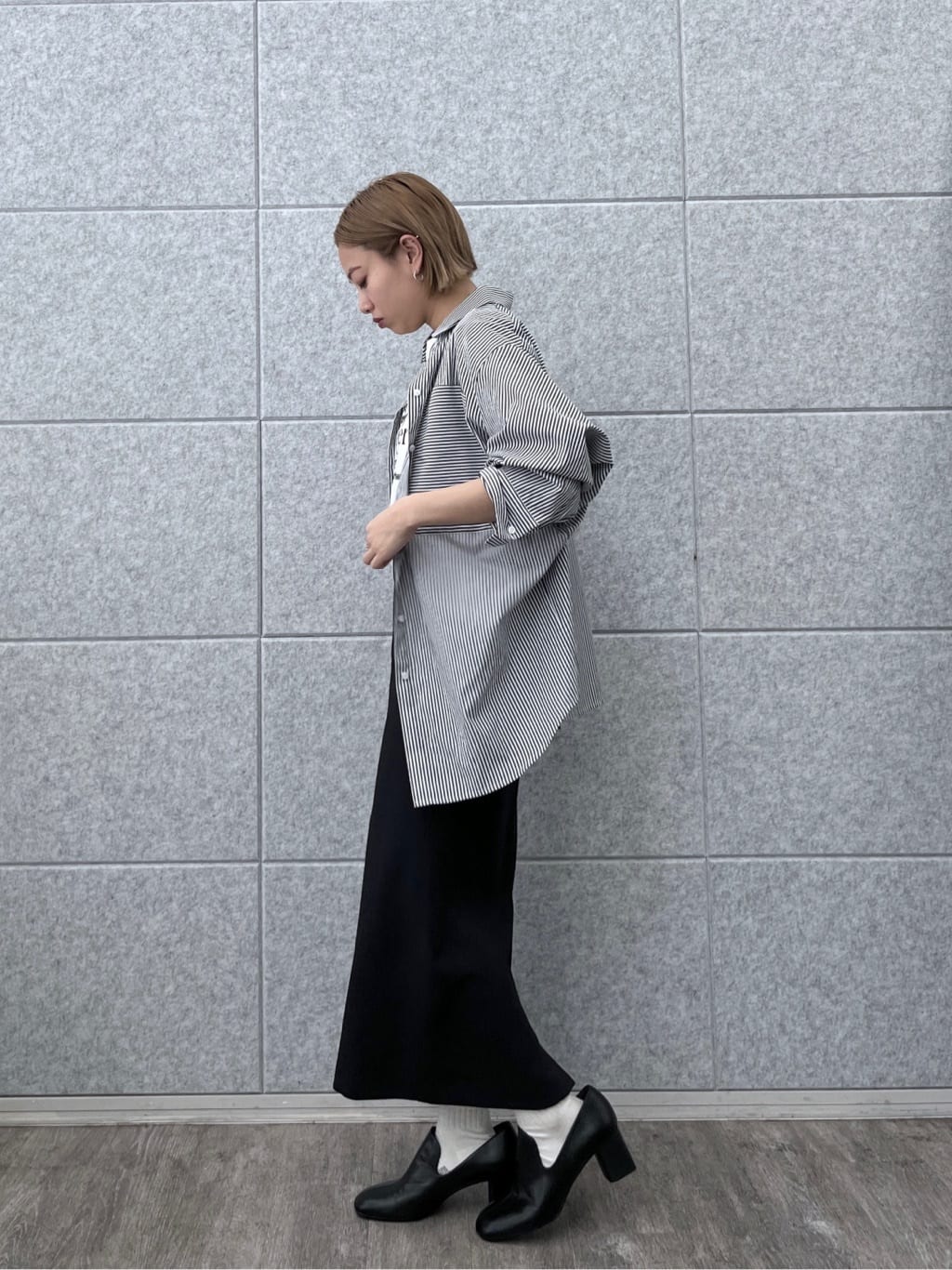 Harukaさんの「INDIVI｜Timeless｜ビッグポケットフォルムシャツ【接触冷感】」を使ったコーディネート