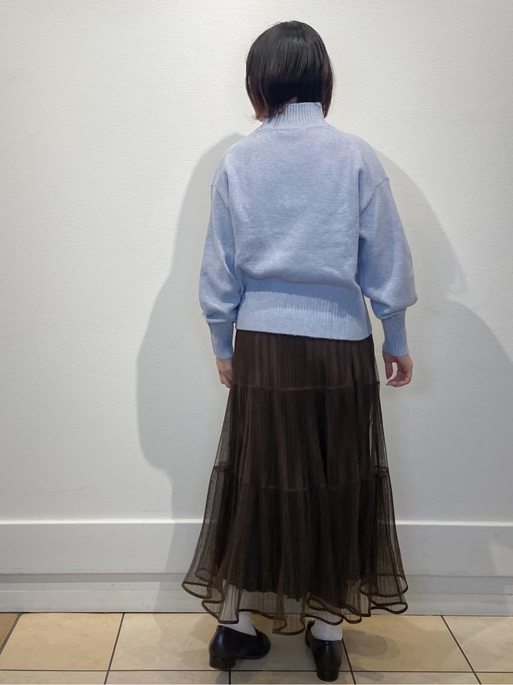 kimiさんの「index｜選べる2丈 ハイネックカラーミックスラメニット【洗濯機OK】」を使ったコーディネート