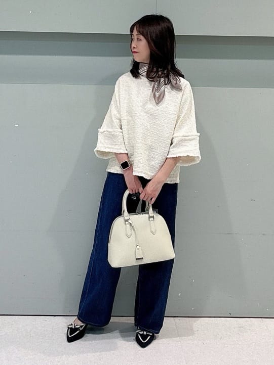 makiさんの「UNTITLED｜【定番人気/はっ水/洗える】タスランショートトレンチコート」を使ったコーディネート