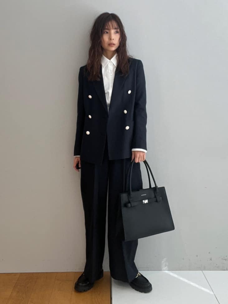 misaさんの「DRESSTERIOR｜【セットアップ可】リネンブレンドダブルブレストジャケット」を使ったコーディネート