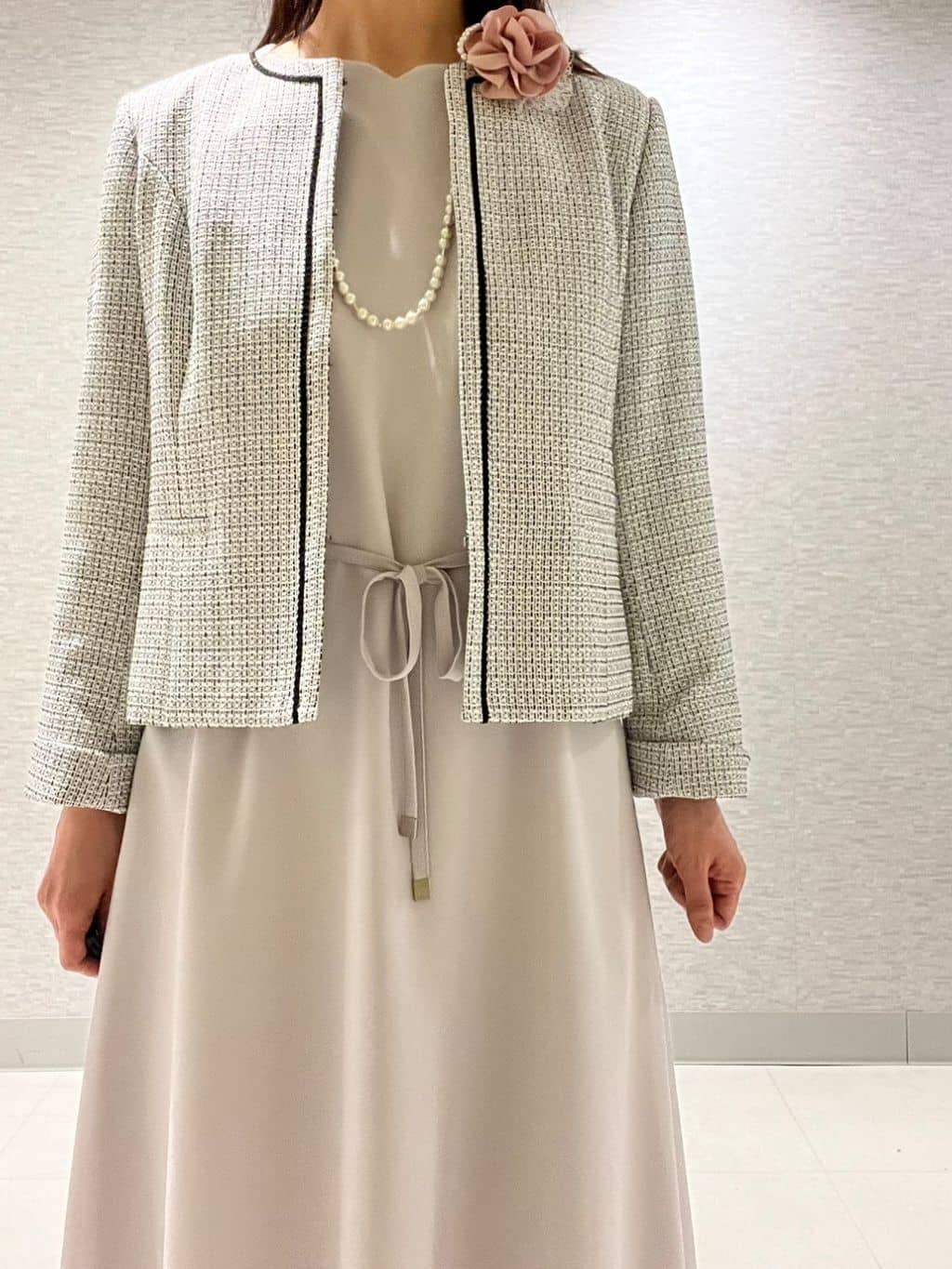 marikoさんの「Reflect｜【SS-4Lサイズ／付属リボン】スリーブデザインジョーゼットワンピース」を使ったコーディネート