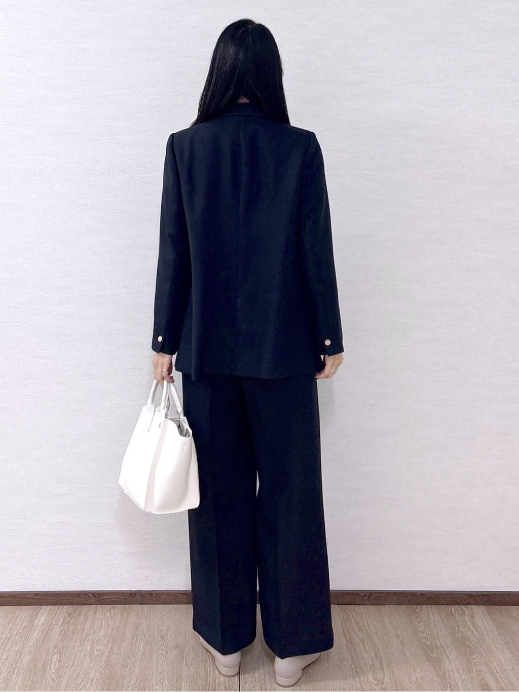 sachikoさんの「OPAQUE.CLIP｜金ボタンダブルブレストテーラードジャケット／セットアップ対応【洗える】」を使ったコーディネート