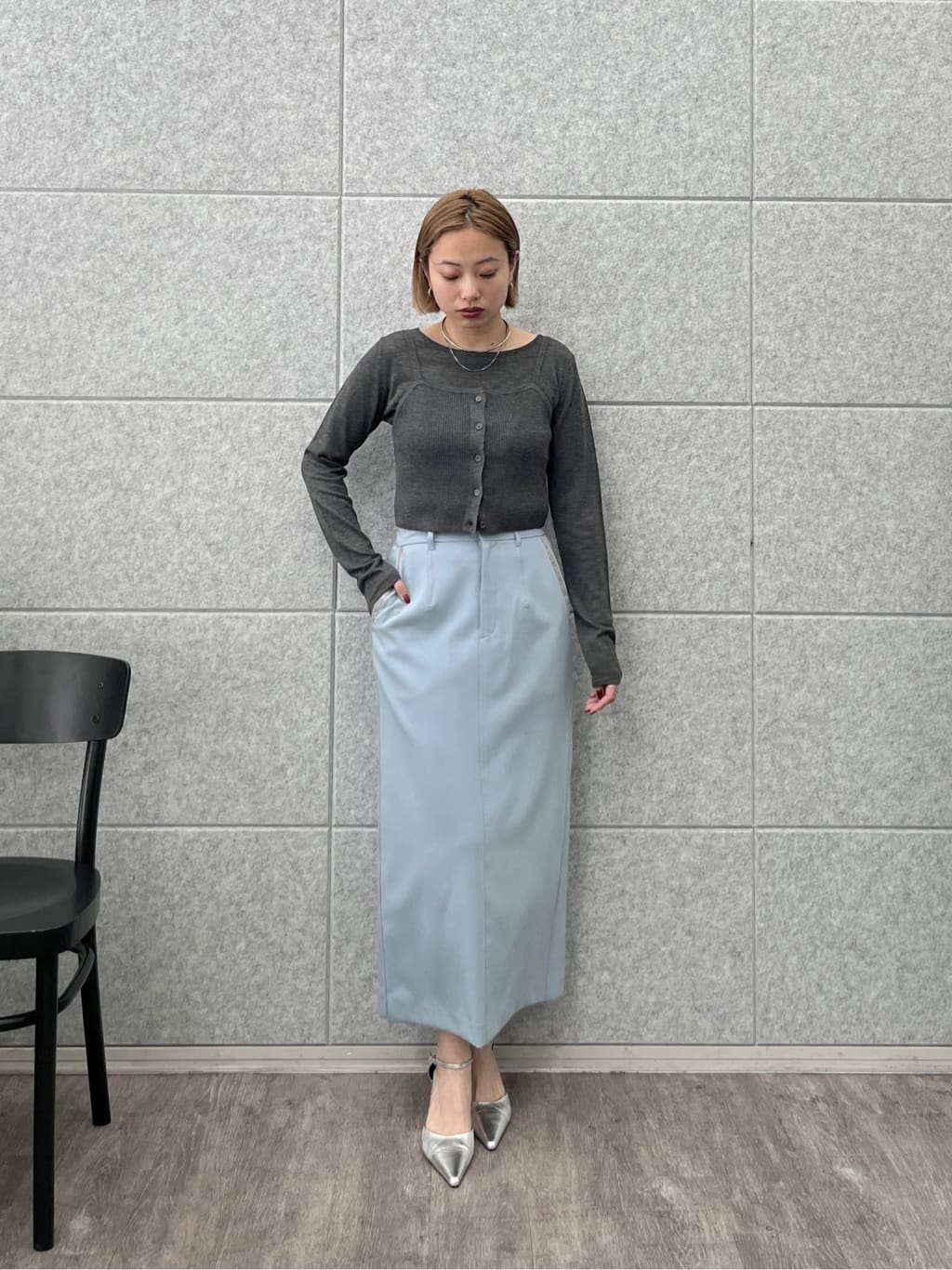 Harukaさんの「INDIVI｜ビスチェレイヤードニット」を使ったコーディネート