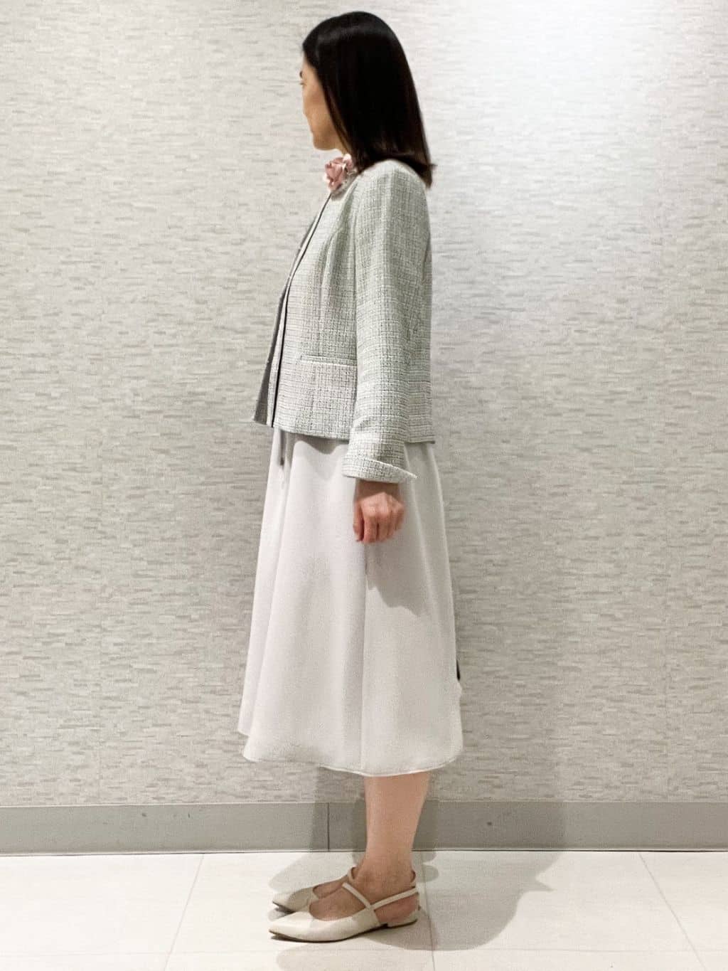 marikoさんの「Reflect｜【SS-4Lサイズ／付属リボン】スリーブデザインジョーゼットワンピース」を使ったコーディネート