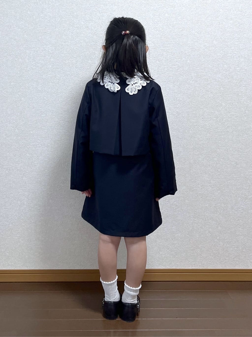 canaさんの「Dessin｜【2点セット/セレモニー】レースカラーブラウスセットアップワンピース」を使ったコーディネート