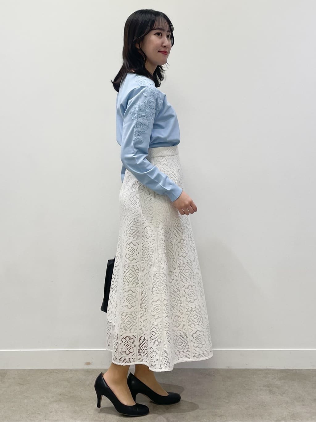 yukariさんの「Reflect｜レースデザインスリーブニットプルオーバー」を使ったコーディネート