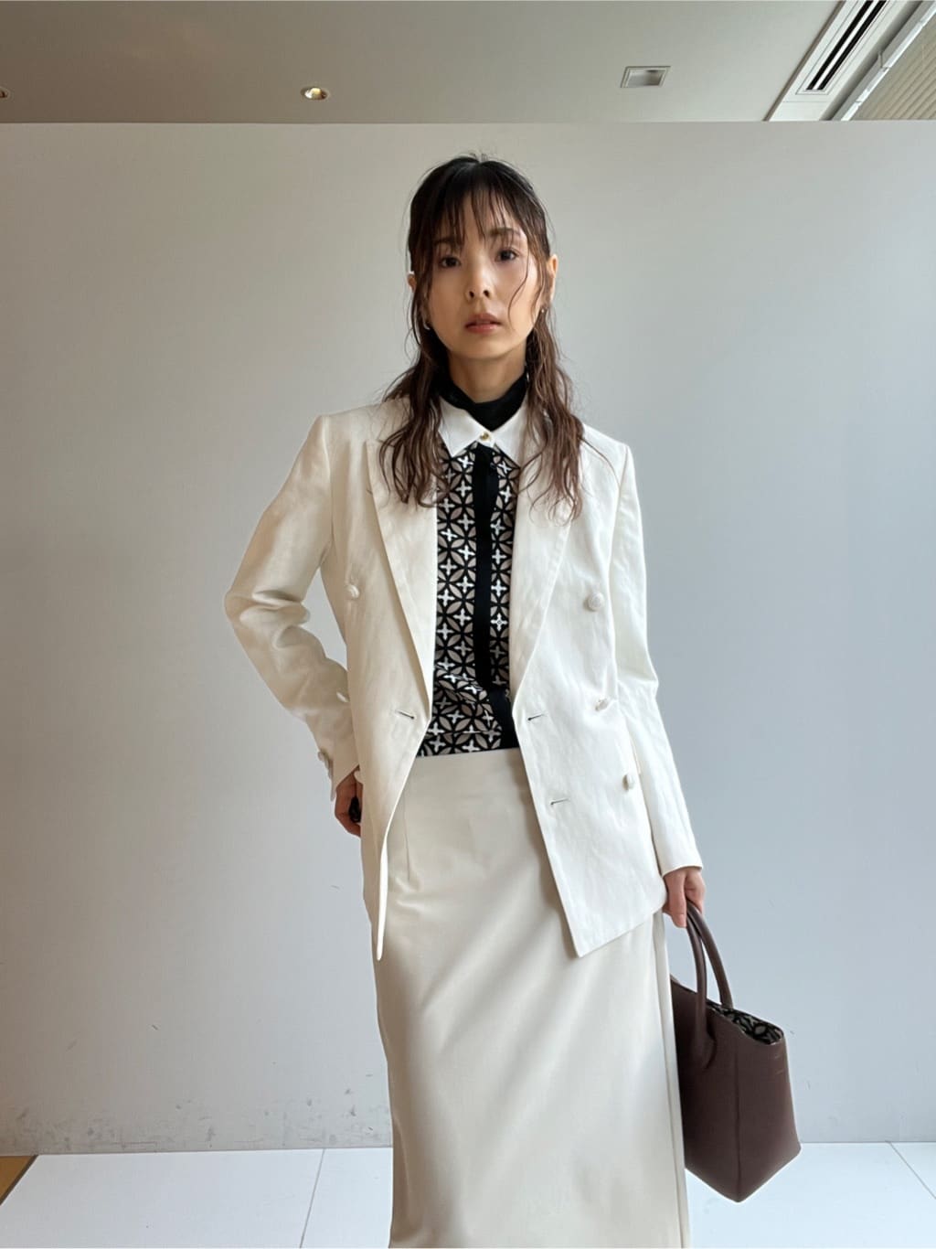 misaさんの「DRESSTERIOR｜【セットアップ可】リネンブレンドダブルブレストジャケット」を使ったコーディネート