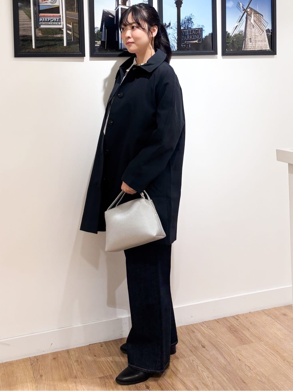 Ririkaさんの「Dessin｜【花粉ガード/撥水加工/洗える】ステンカラースプリングコート」を使ったコーディネート