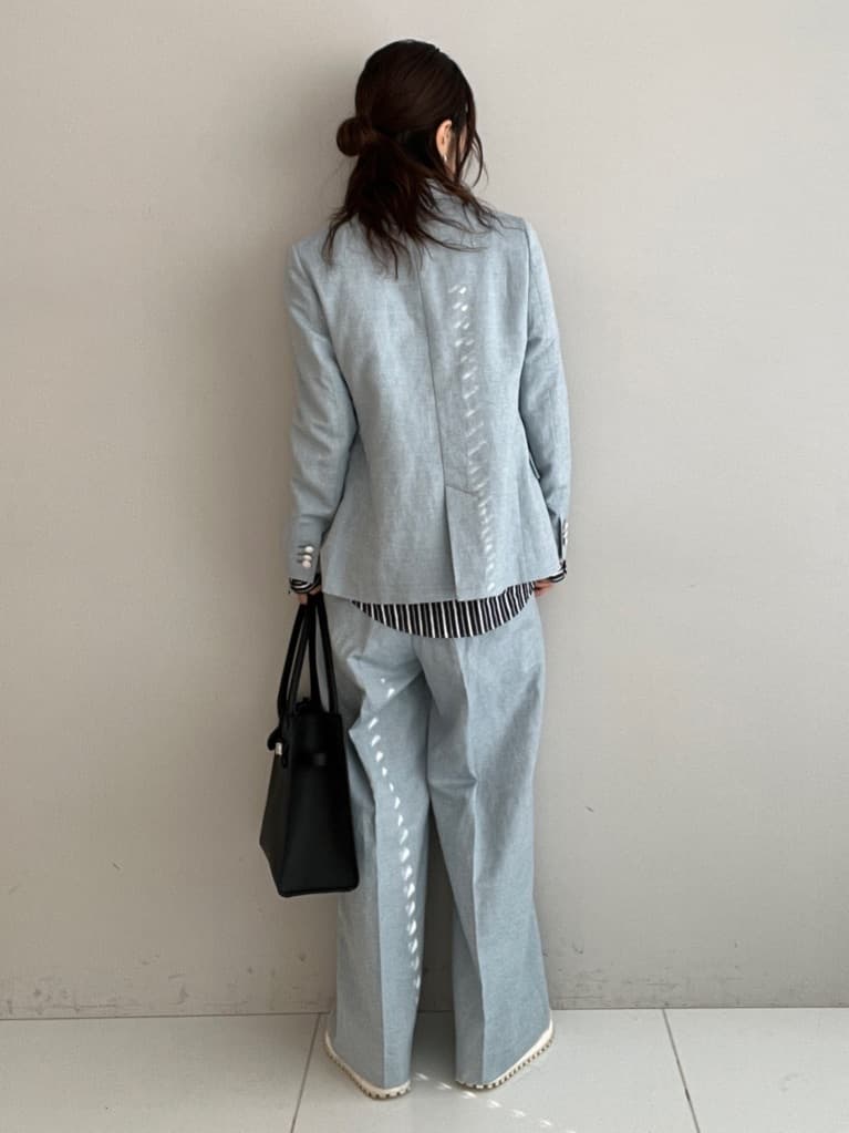 misaさんの「DRESSTERIOR｜【セットアップ可】リネンブレンドダブルブレストジャケット」を使ったコーディネート