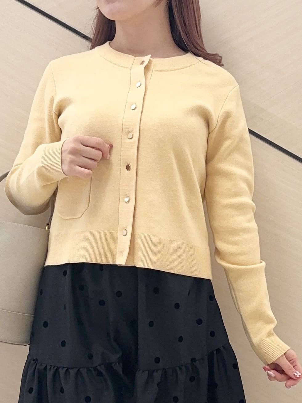 Rinaさんの「DRESSTERIOR｜◆ウォッシャブルコットンカシミヤカーディガン」を使ったコーディネート