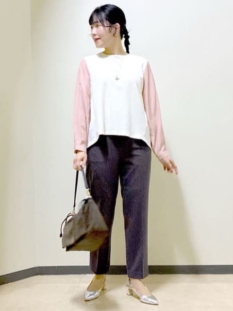  beni_gingerさんの「Reflect｜【チェーン長さ調節可】リーフパーツ&times;淡水パールネックレス」を使ったコーディネート