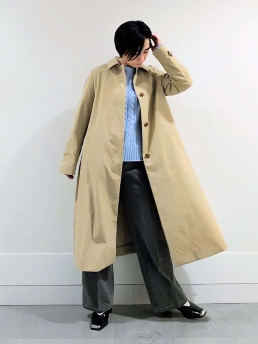 ミズタさんの「UNTITLED｜◆【はっ水/洗える】タスランステンカラーコート」を使ったコーディネート