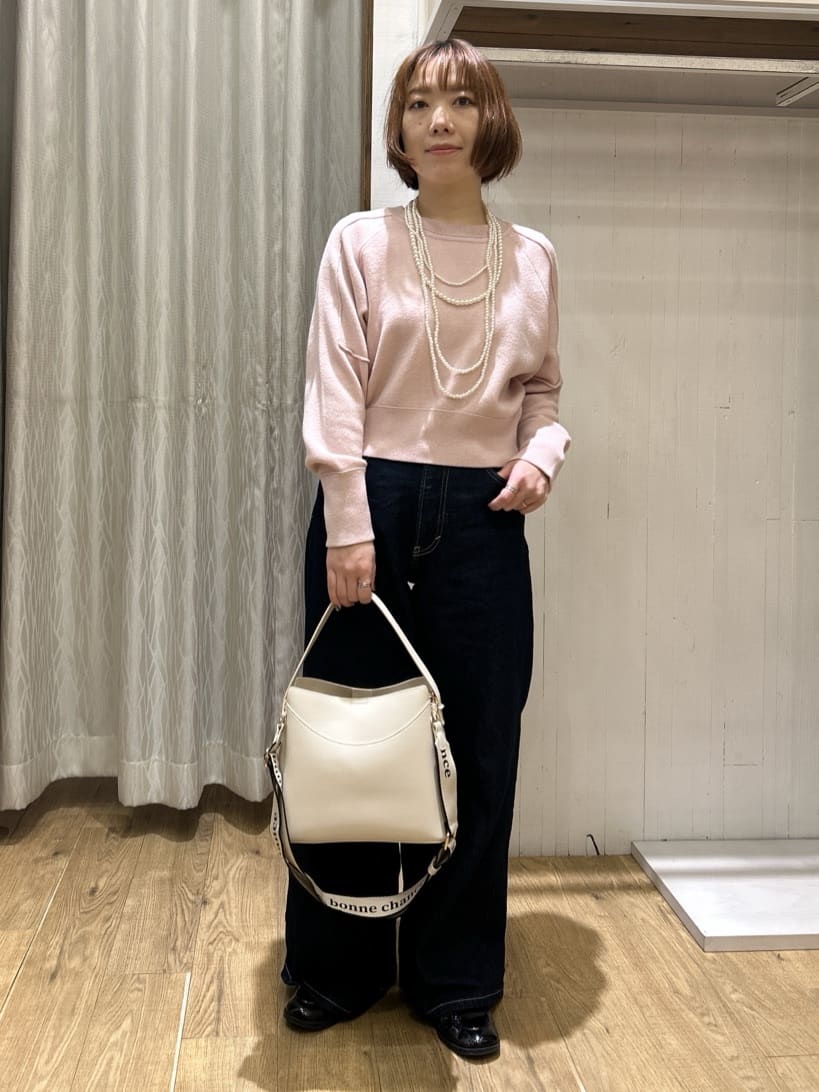 ga_riさんの「THE SHOP TK｜【着丈が選べる】スウェットライクラメジャカードニット」を使ったコーディネート