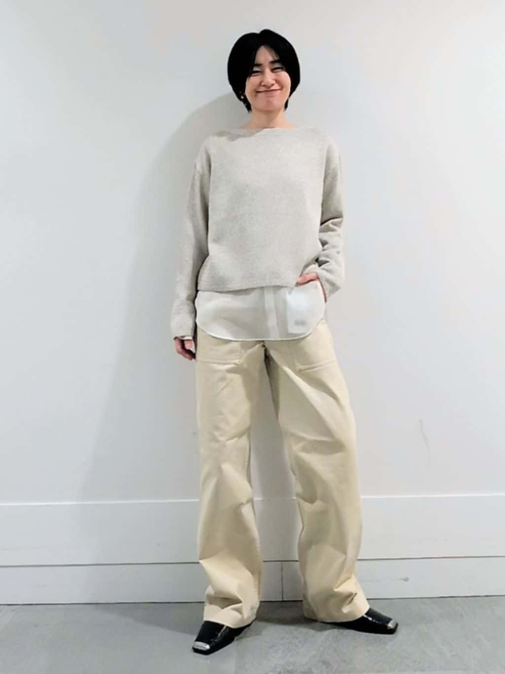 ミズタさんの「UNTITLED｜◆【洗える/光沢感】ファンシーヤーンニット」を使ったコーディネート