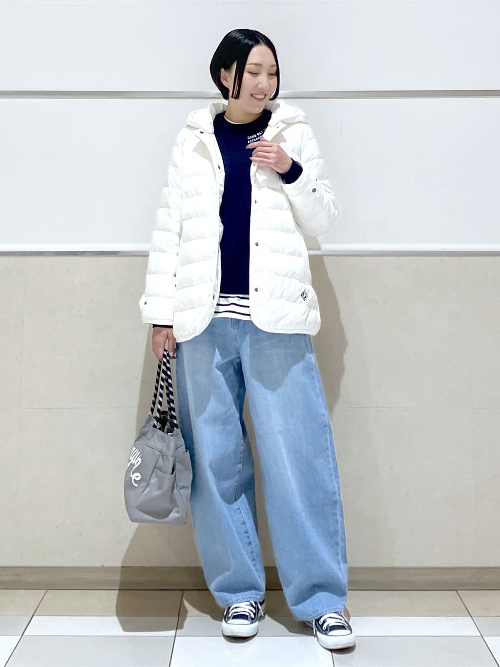 eriko さんの「Dessin｜【撥水・2WAY】ミュラーダウンコートミドル丈」を使ったコーディネート